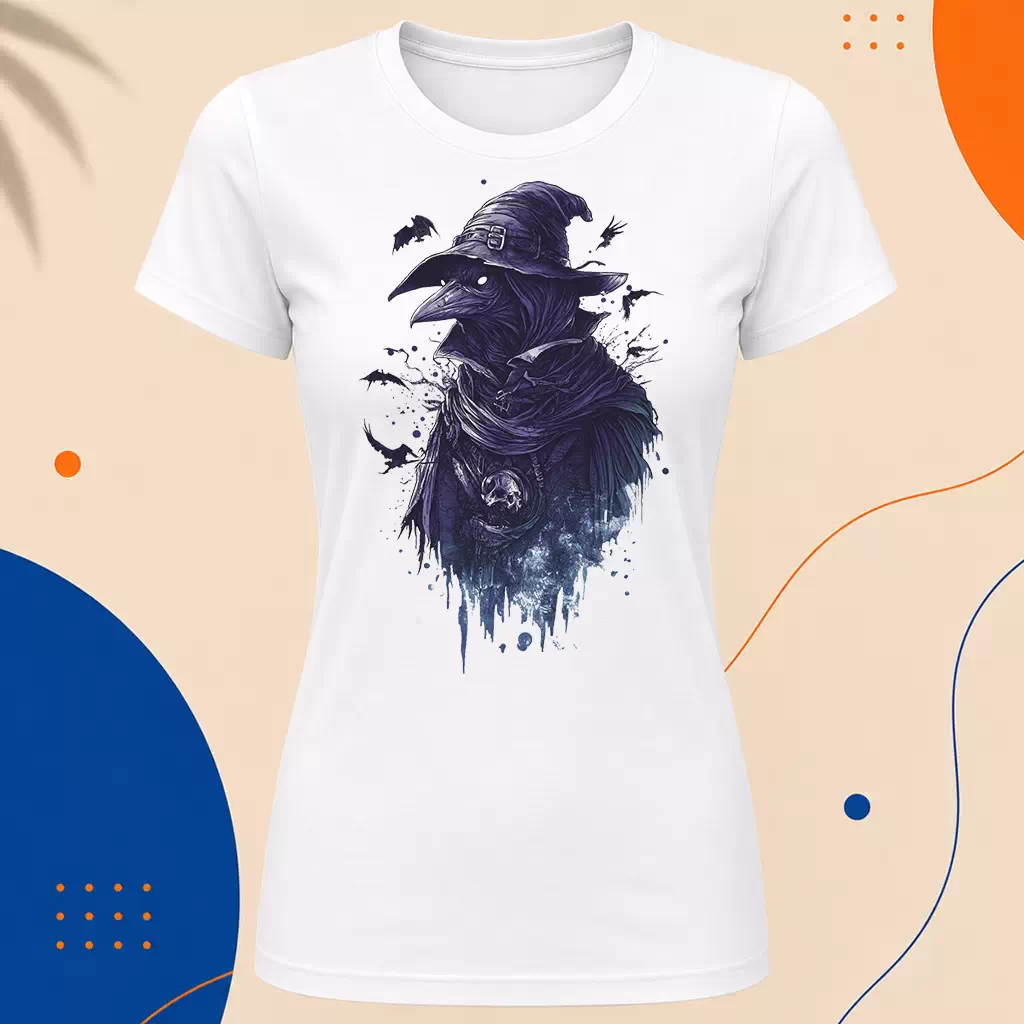 Dámské tričko - Prokletý Léčitel – Plague Doctor - Morový Doktor